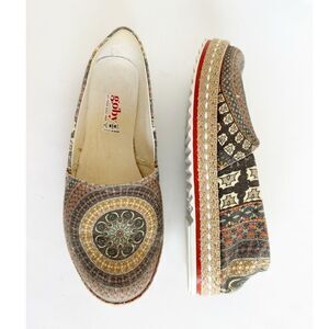 Goby Espadrille Loafer Geometric Size 37 6.5